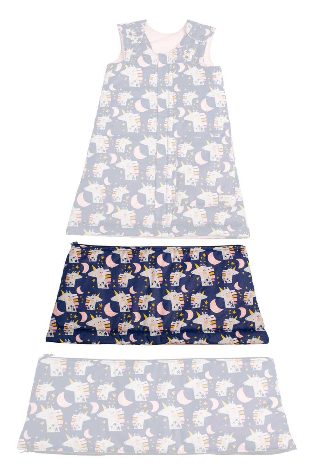 Saco-cama de verão extensível Monkey Mum® 0 - 4 anos - 2.ª peça adicional do conjunto - Unicórnio celestial