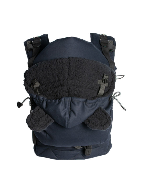 Monkey Mum® Capuz térmico para o porta-bebé Carrie - Escuridão prateada