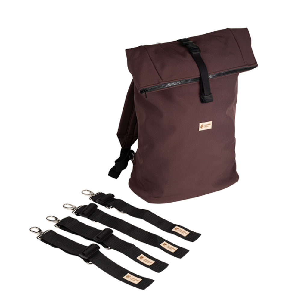 Monkey Mum® Mochila integrada de softshell para o porta-bebés Carrie - Pegada de urso