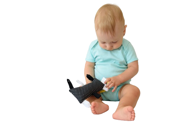 MyMoo Almofada sensorial Montessori - Pontos/preto