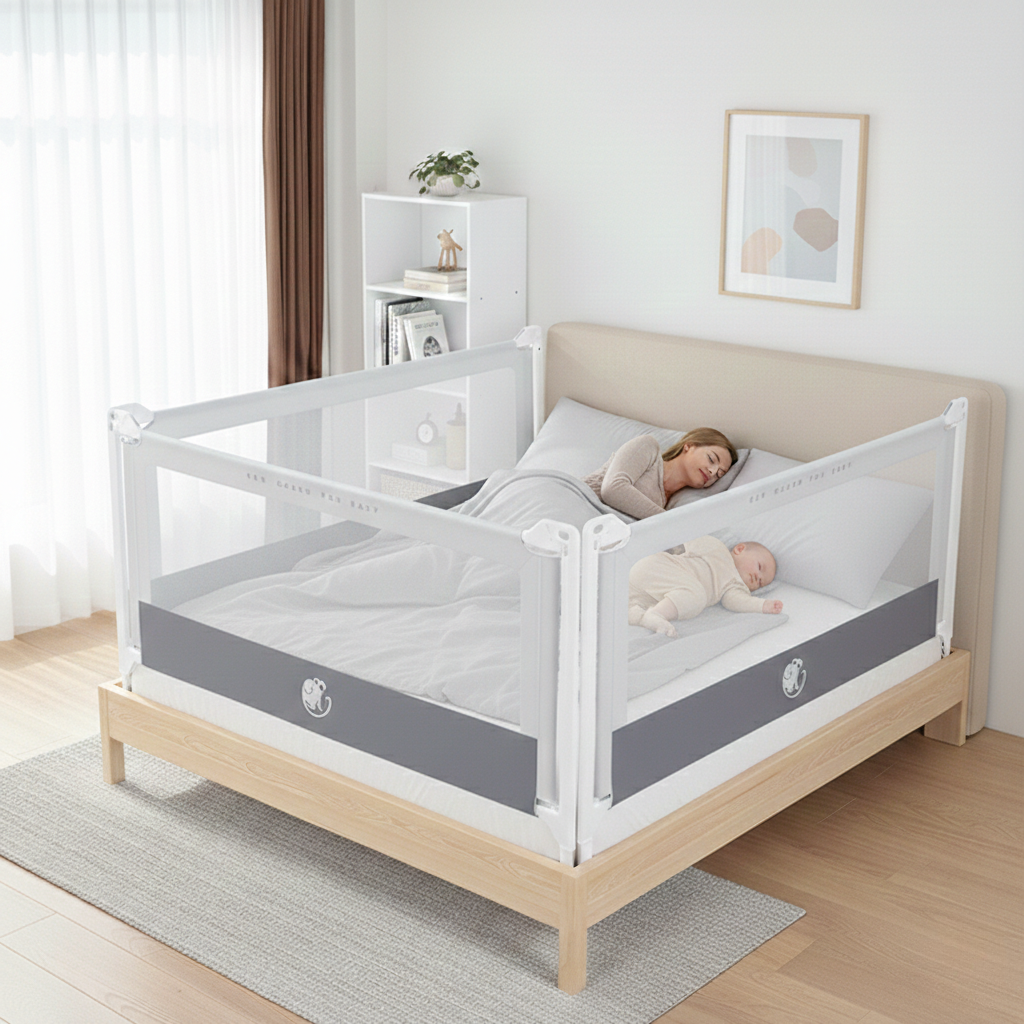 Barreira de cama Monkey Mum® Popular - cinzento claro