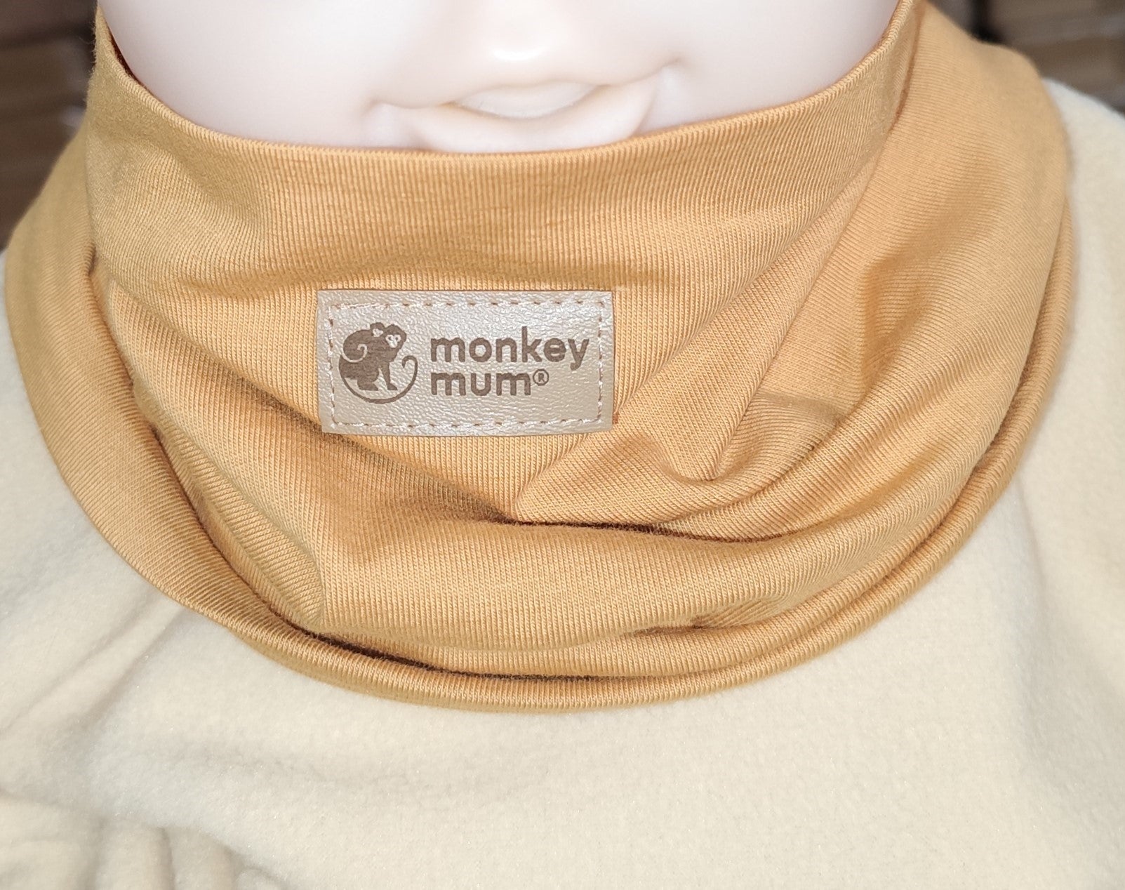 Gola tubular Monkey Mum® - Mostarda