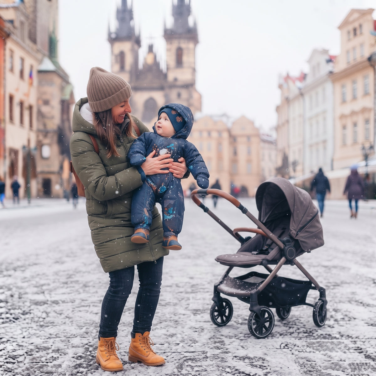Monkey Mum® Fato-macaco infantil de inverno em softshell com forro de borrego - Programa de fim de tarde de conto de fadas com urso - tam. 62/68, 74/80