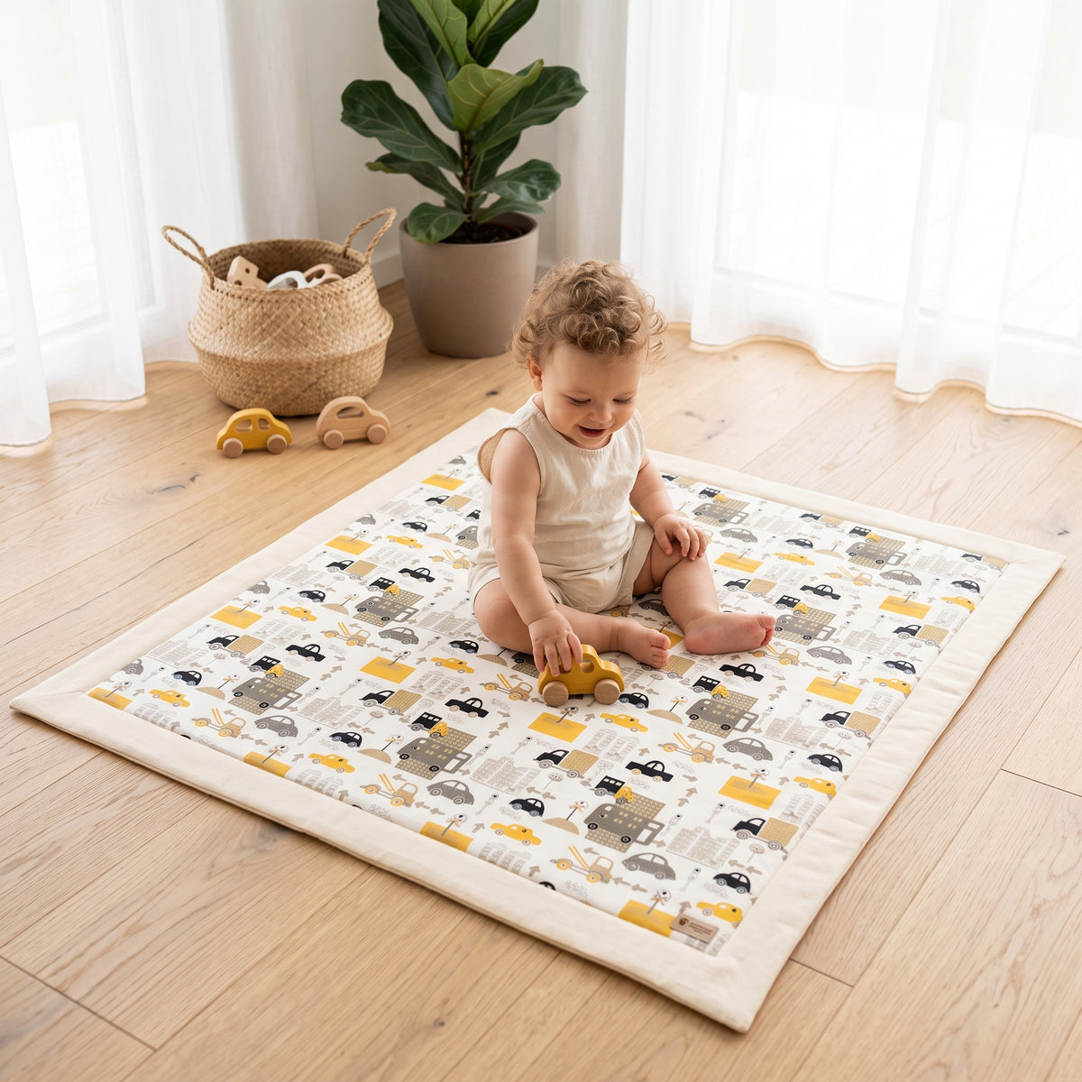 Tapete de atividades Monkey Mum® - Transporte Urbano