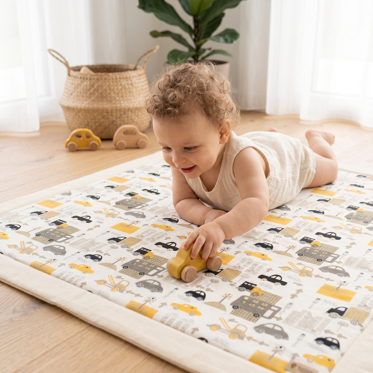 Tapete de atividades Monkey Mum® - Transporte Urbano