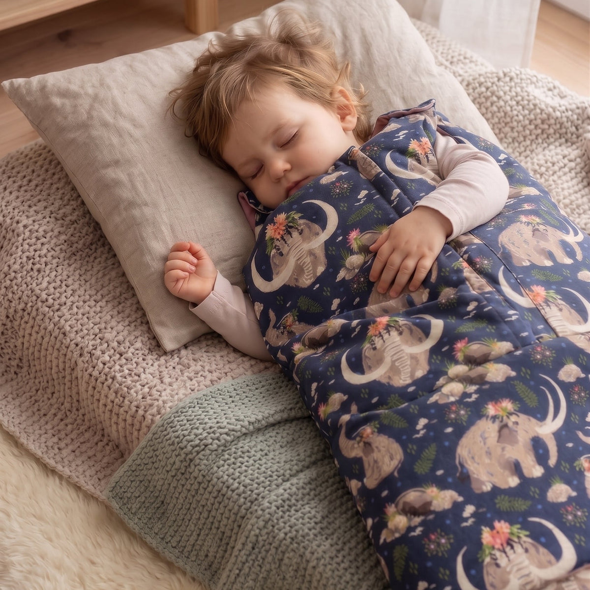 Saco-cama de inverno extensível Monkey Mum® 0 - 4 anos - conjunto - Princesa mamute