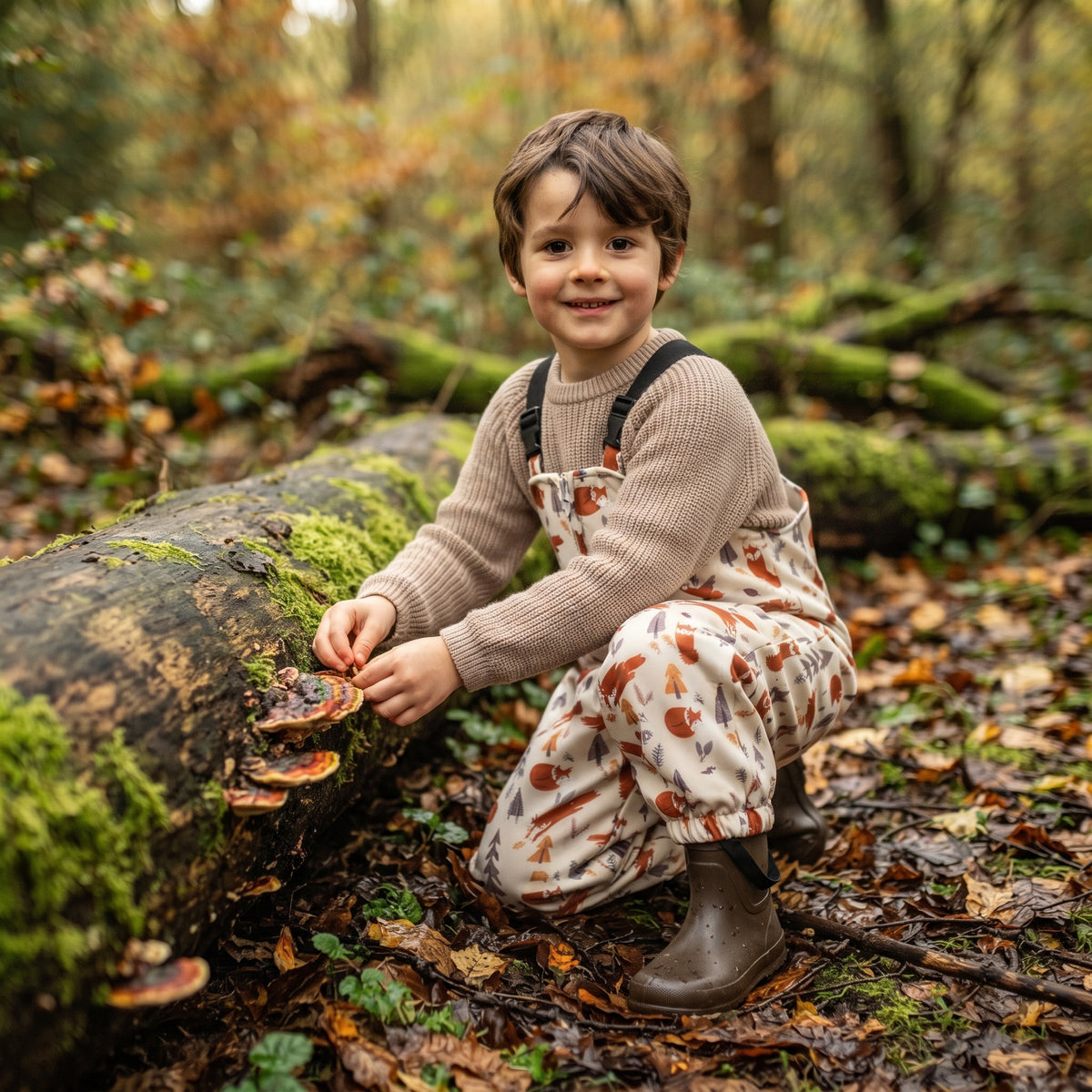 Monkey Mum® Jardineiras softshell com membrana - Brincadeiras de raposa