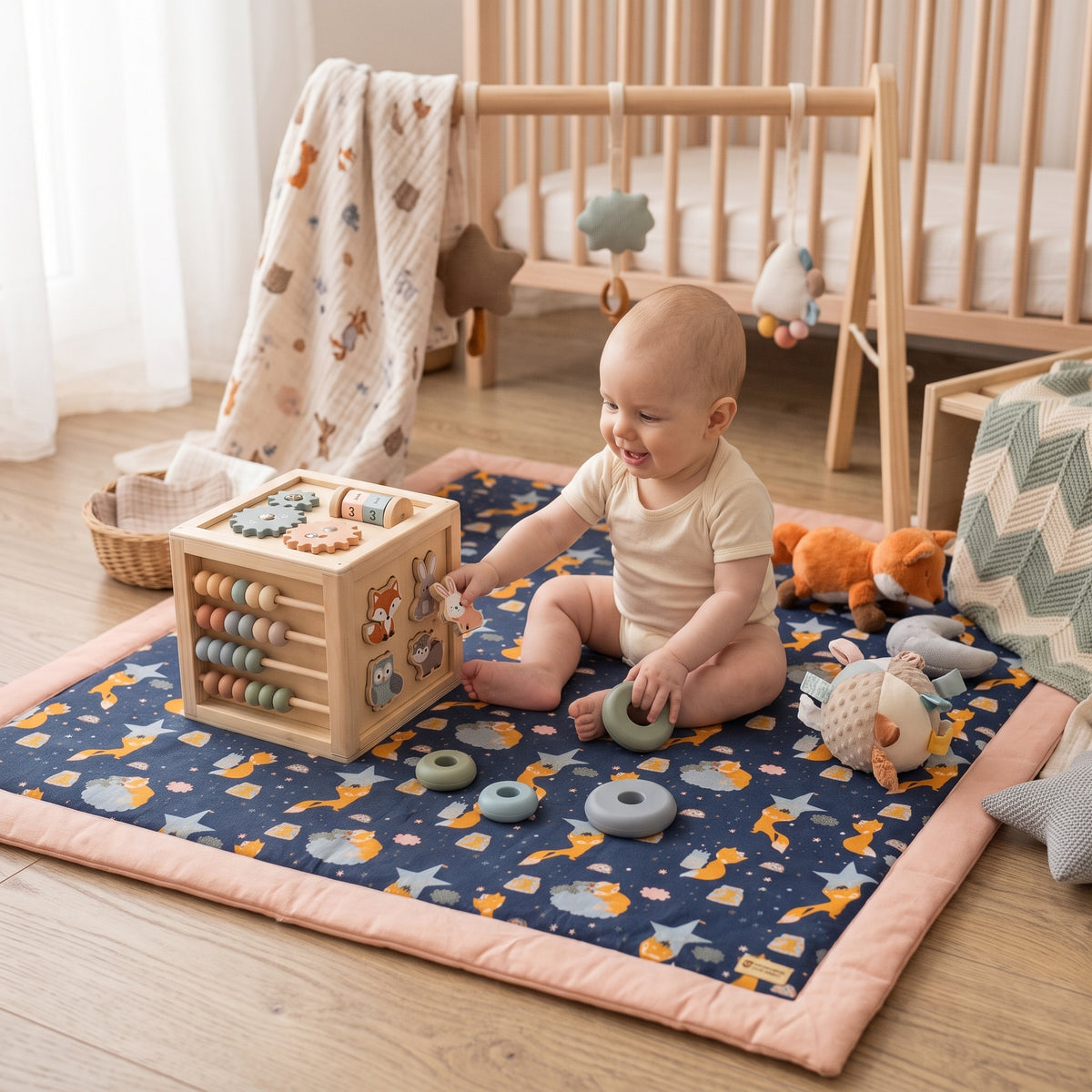 Tapete de atividades Monkey Mum® - Animais das Estrelas