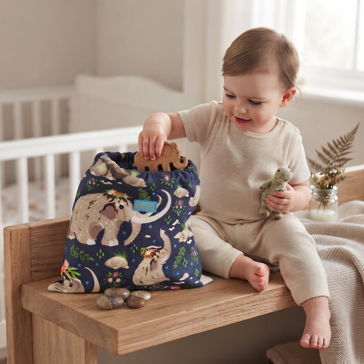 Saco de pano Monkey Mum® - Mamutes