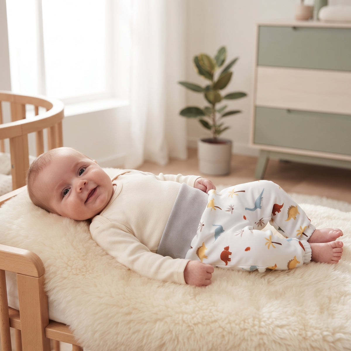 Calças de softshell para criança com membrana Monkey Mum® - História de dinossauros