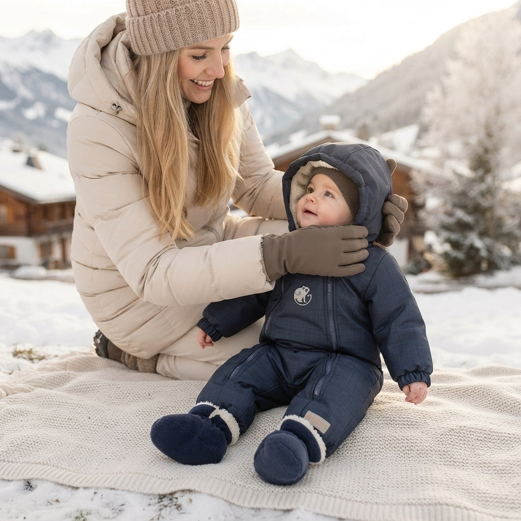 Monkey Mum® Macacão infantil de inverno em softshell com pelo - Livrinho de histórias, 2.ª qualidade - tam. 62/68