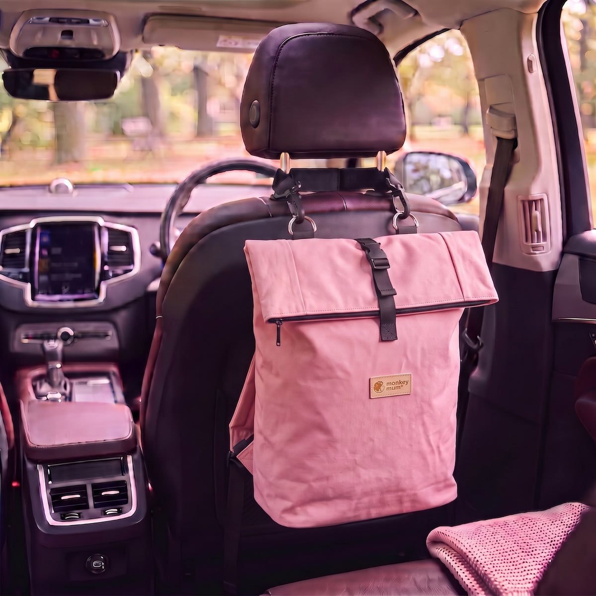 Monkey Mum® Mochila de softshell para carrinho de bebé – Algodão-doce