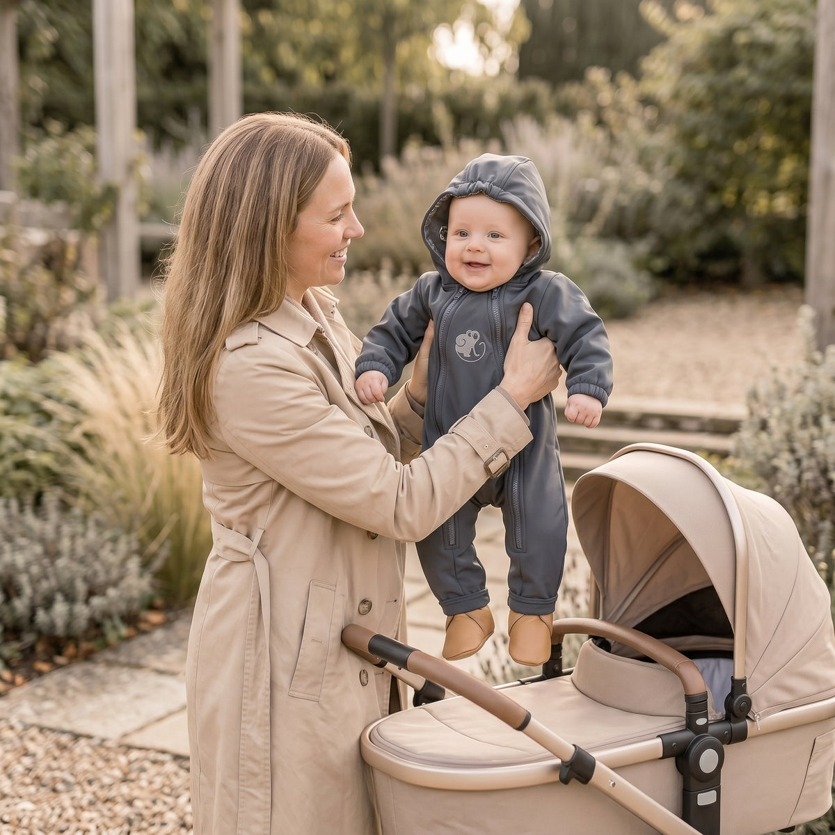 Monkey Mum® Fato-macaco em softshell com membrana – Passeio misterioso - tam. 62/68, 74/80