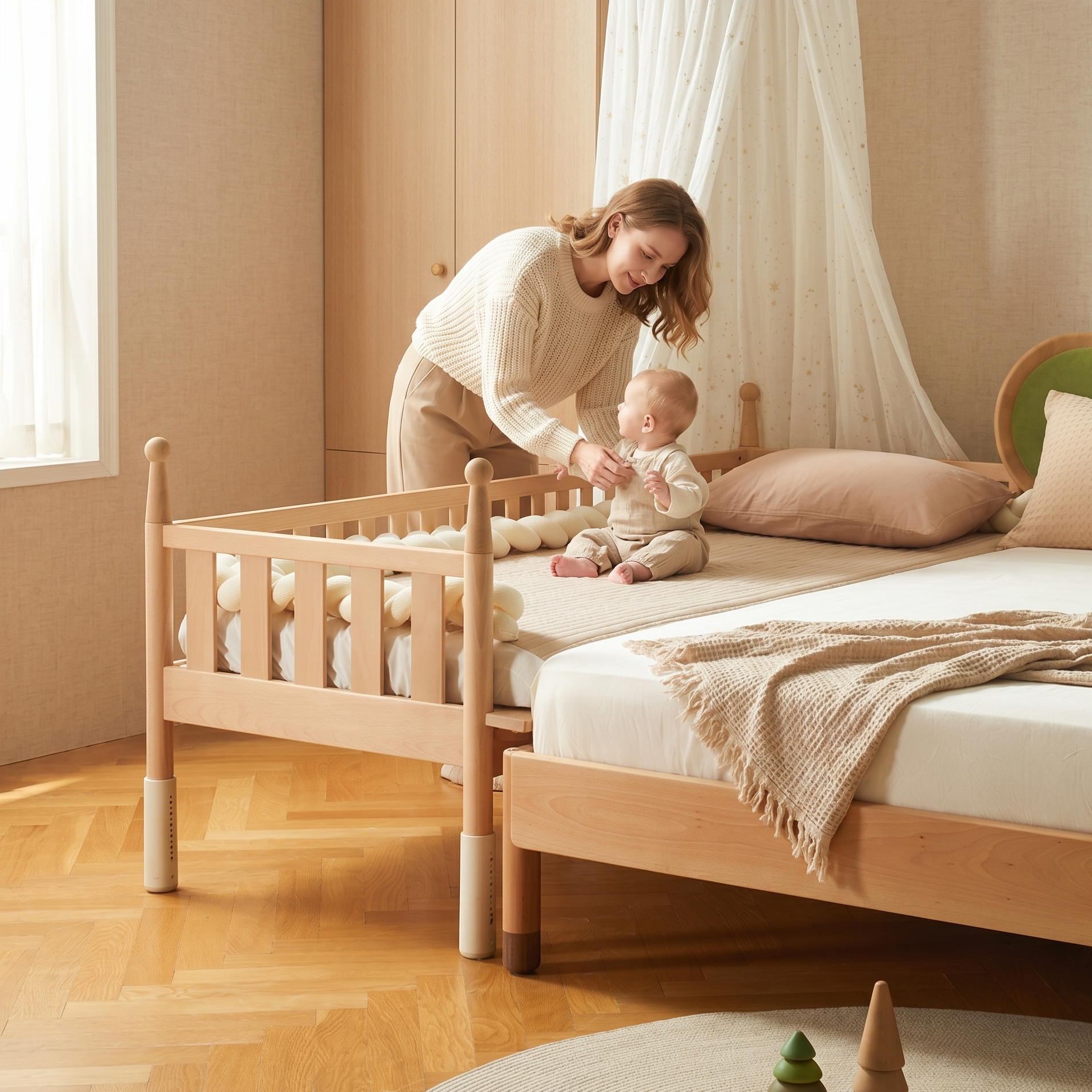 Cama infantil 5 em 1 - Maciço