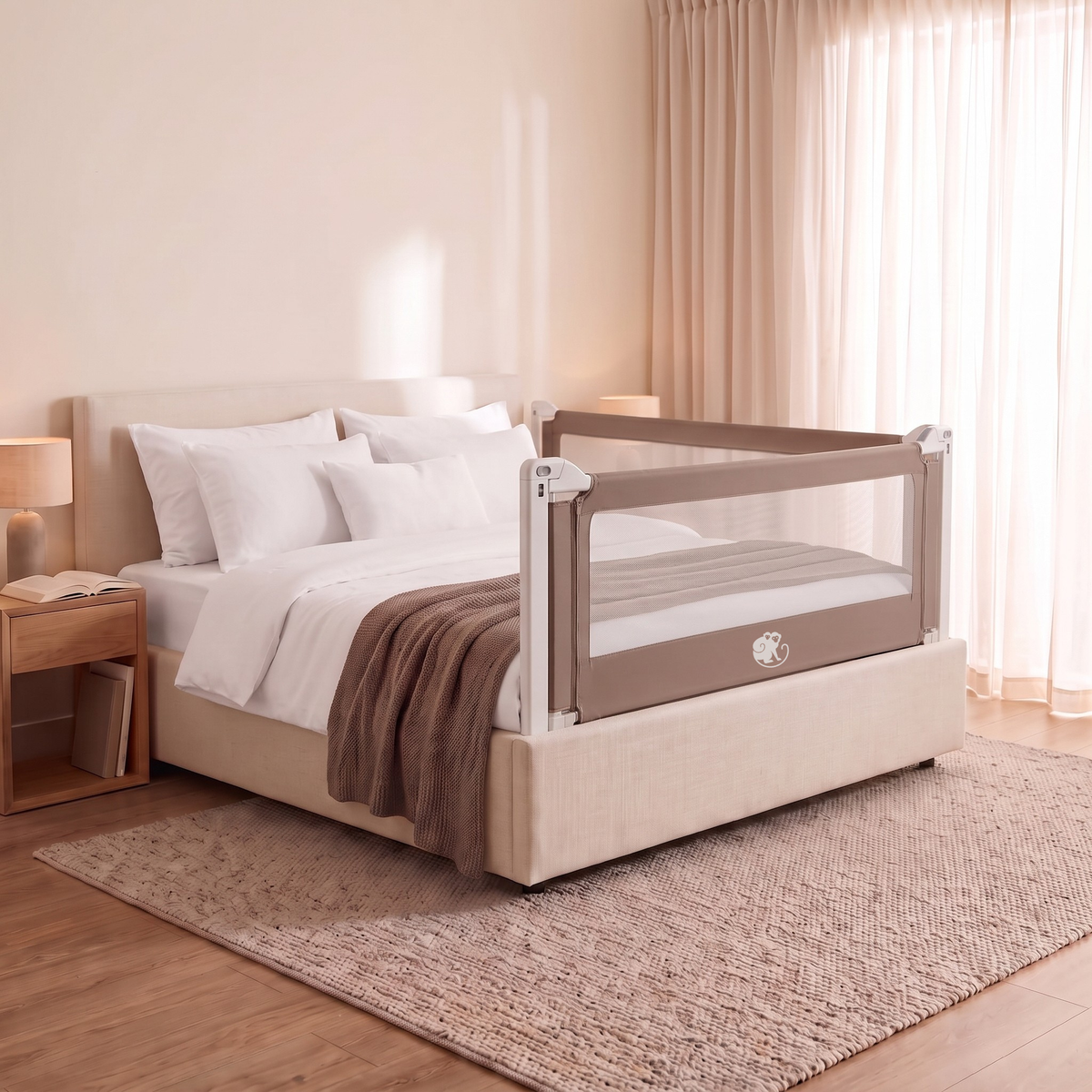 Capa para barreira de cama Monkey Mum® Popular – Cinzento escuro