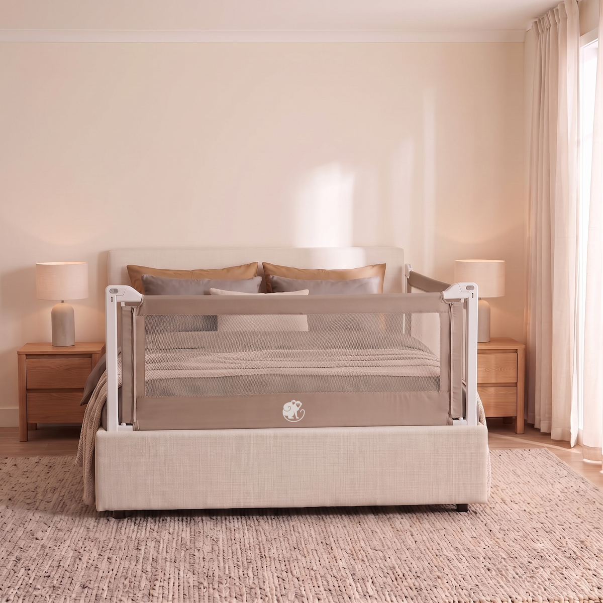 Capa para barreira de cama Monkey Mum® Popular – Cinzento escuro