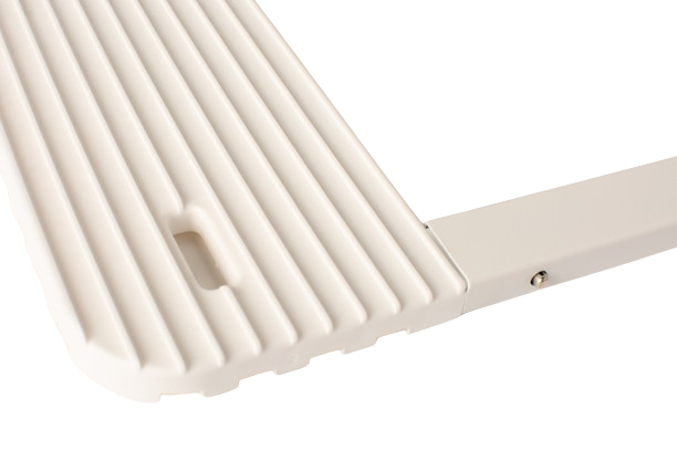 Terminais de plástico para as peças em L das barreiras de cama Monkey Mum®