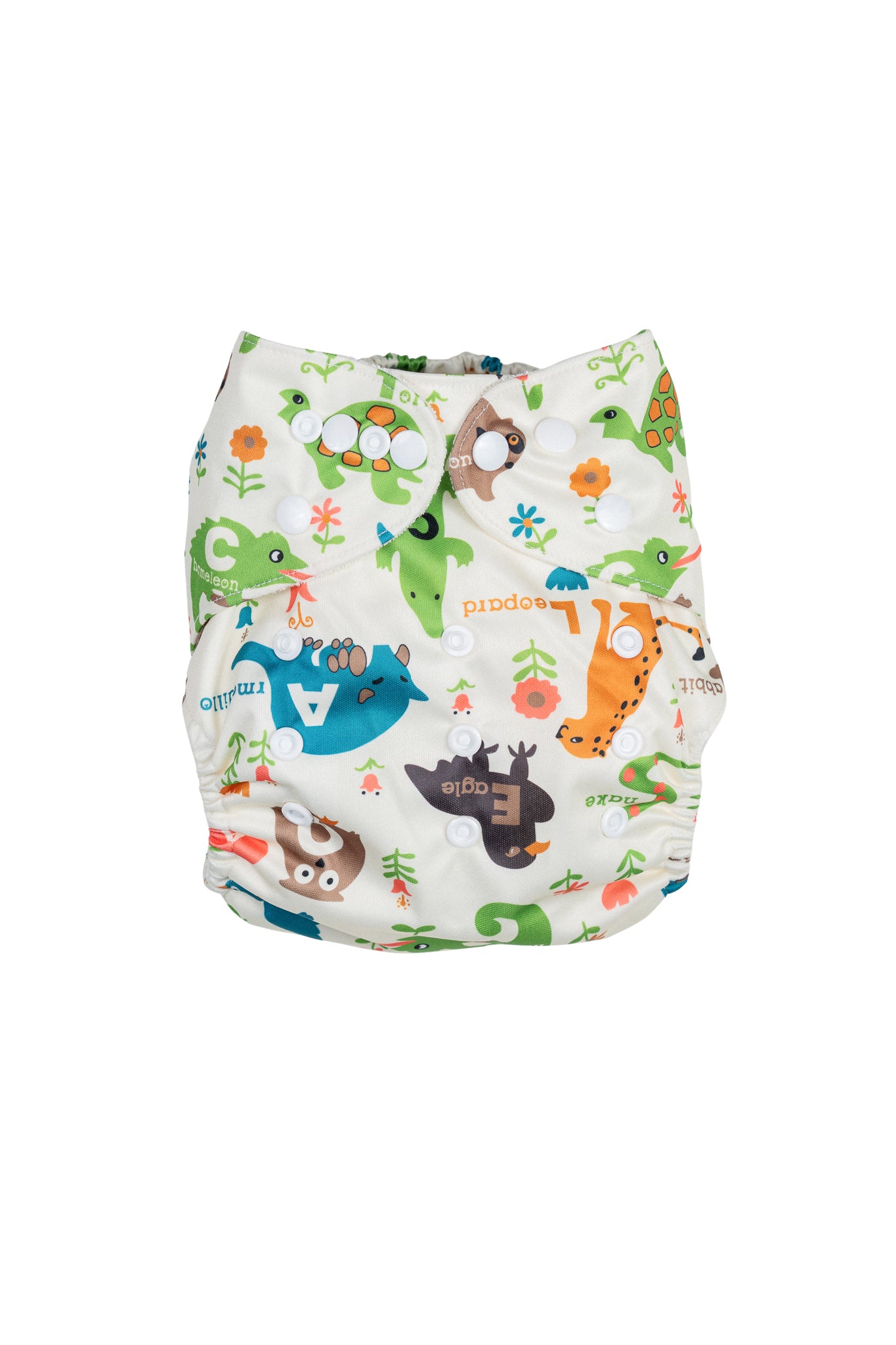 Fralda de pano de bambu extensível - Animais brincalhões