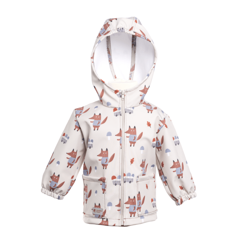 Casaco softshell infantil com membrana Monkey Mum® - Raposas nos cogumelos