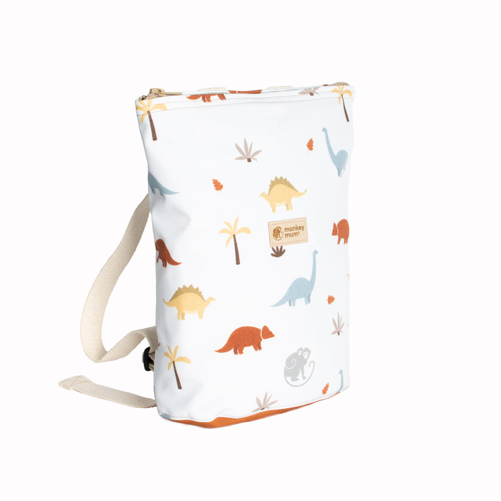 Mochila softshell infantil Monkey Mum® - História de dinossauros
