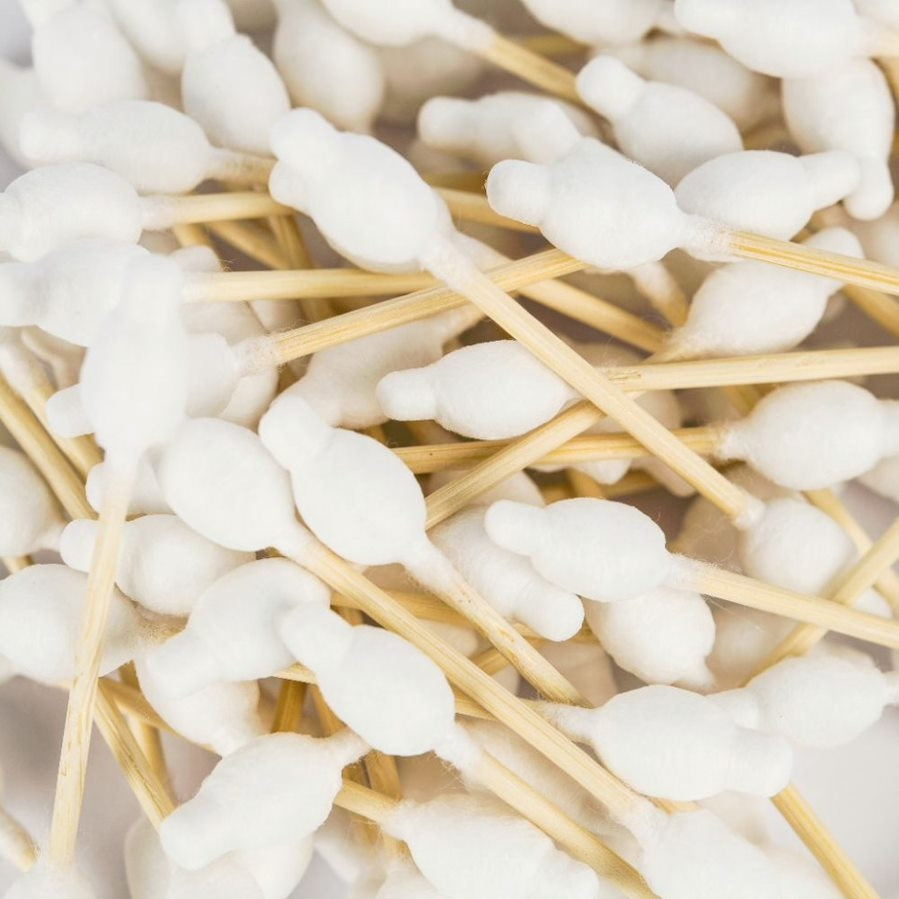 Fones de ouvido infantis de bambu com algodão orgânico, 55 unidades