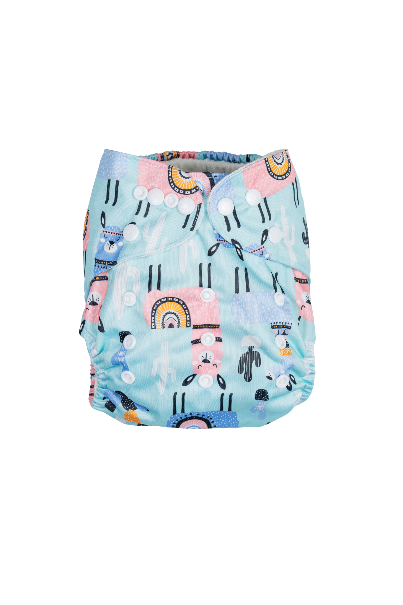 Fralda de pano de bambu extensível - Lhama sorridente