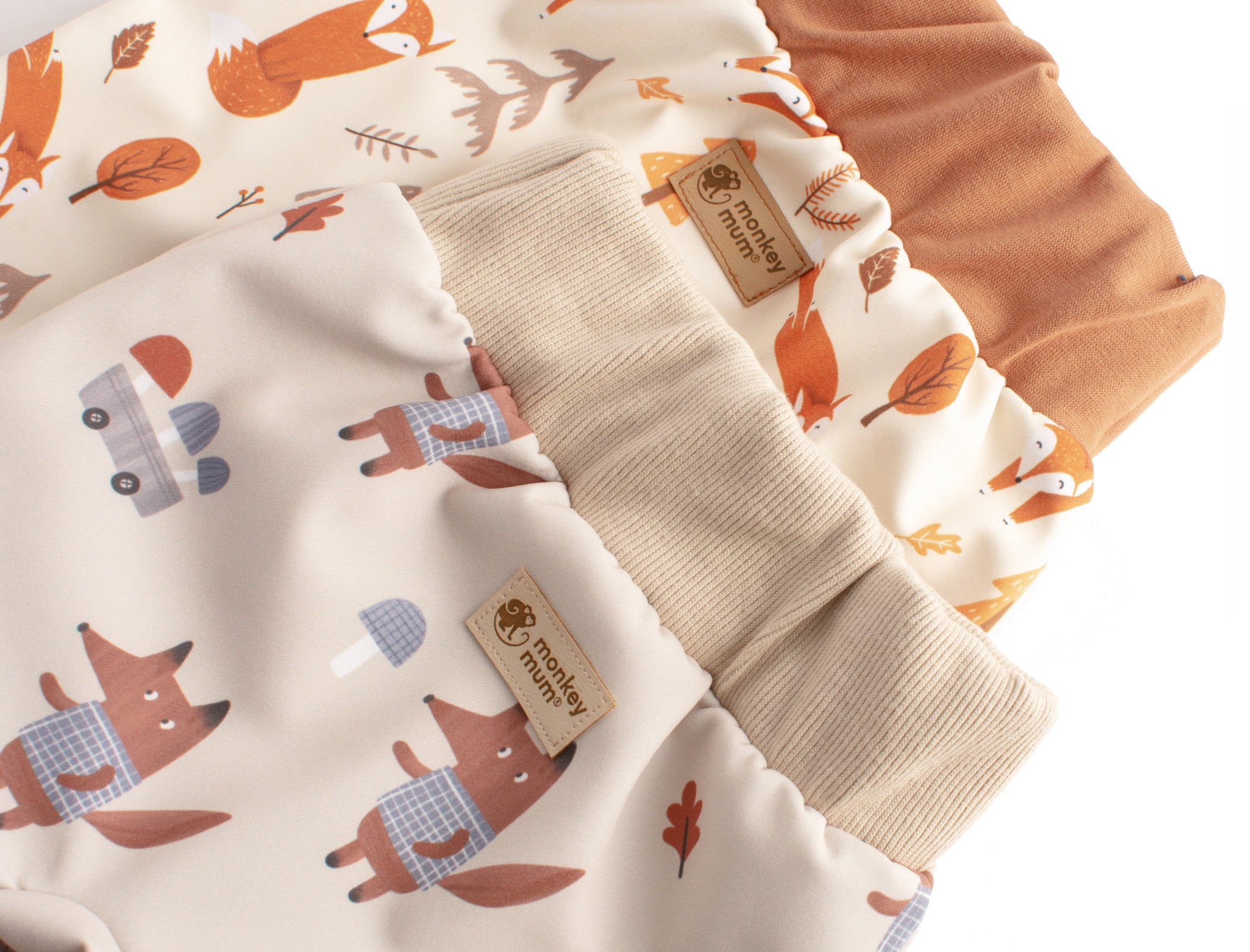 Calças de softshell para criança com membrana Monkey Mum® - Brincadeiras de raposa