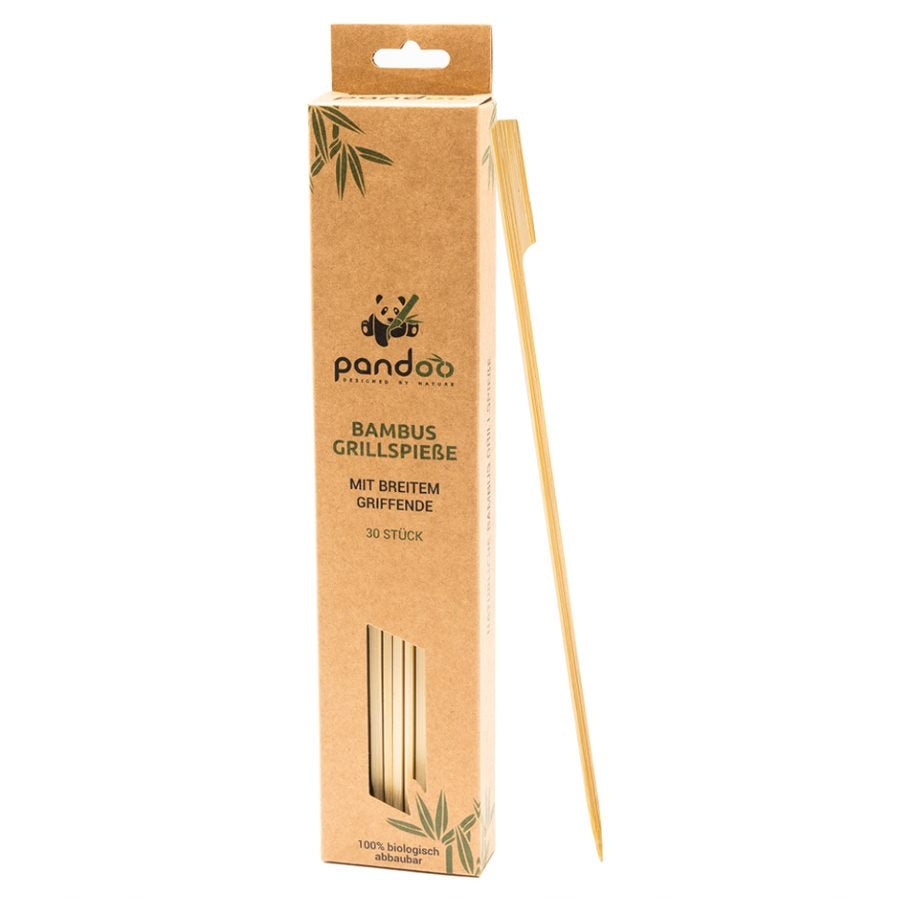 Agulhas para grelhar em bambu para espetos, largas, 30 unidades