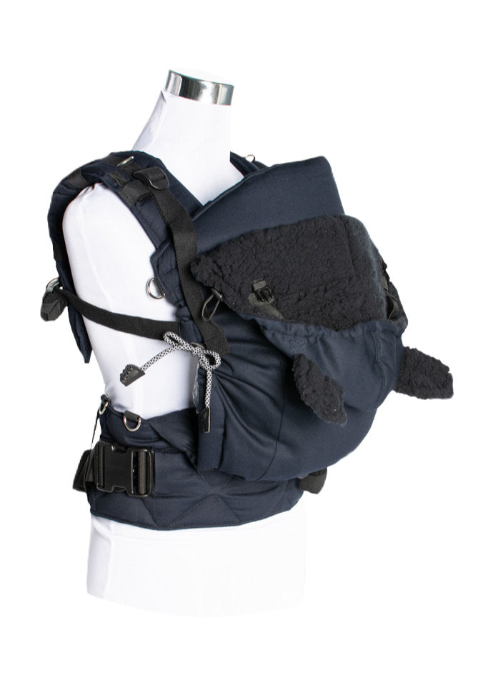 Monkey Mum® Capuz térmico para o porta-bebé Carrie - Escuridão prateada