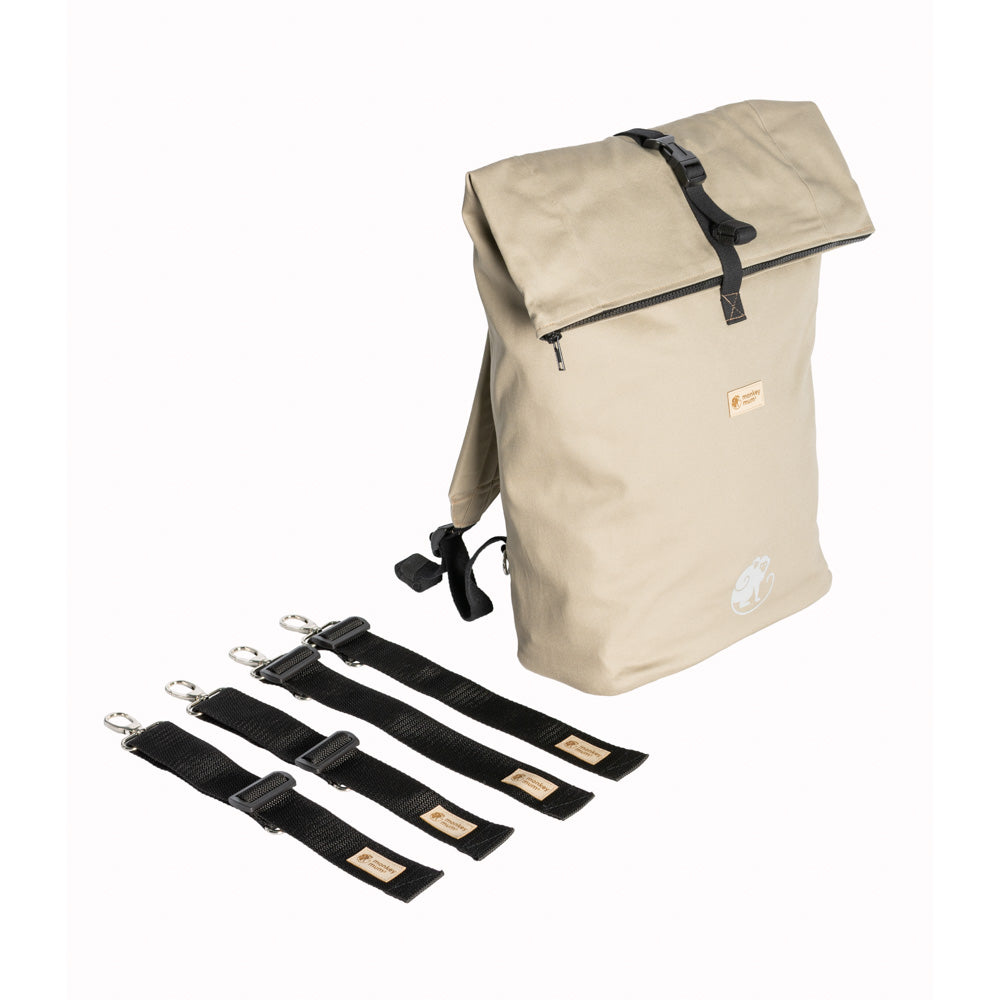 Monkey Mum® Mochila integrada em sarja para o porta-bebé Carrie - Areia do deserto