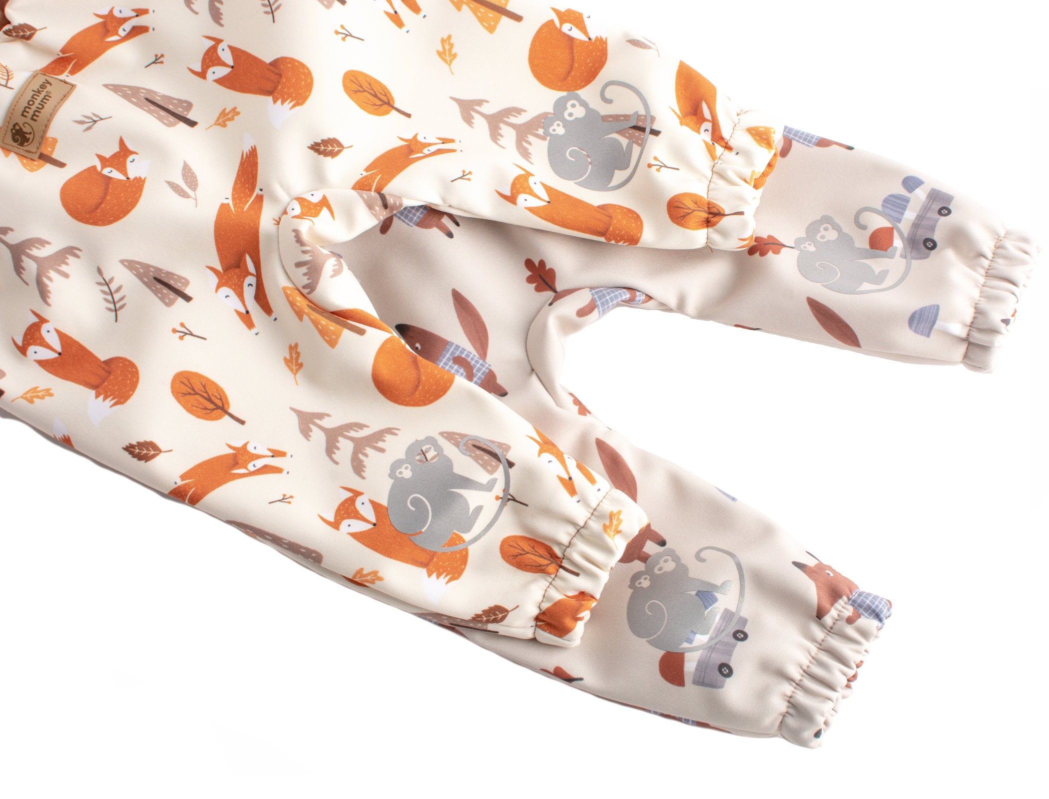 Calças de softshell para criança com membrana Monkey Mum® - Brincadeiras de raposa