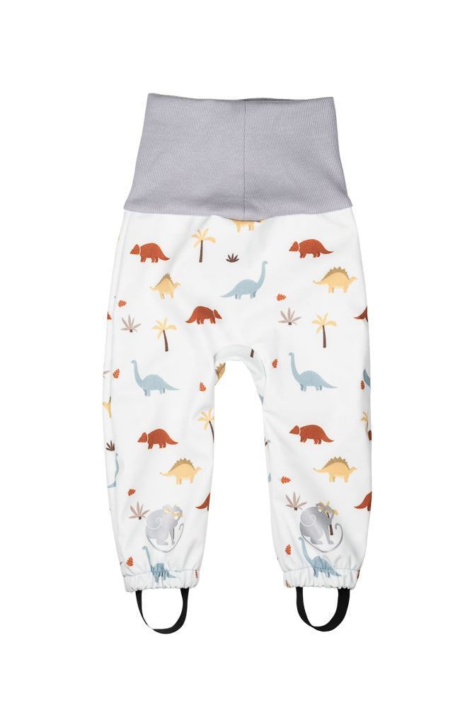 Calças softshell infantis ajustáveis com membrana Monkey Mum® - História de dinossauros
