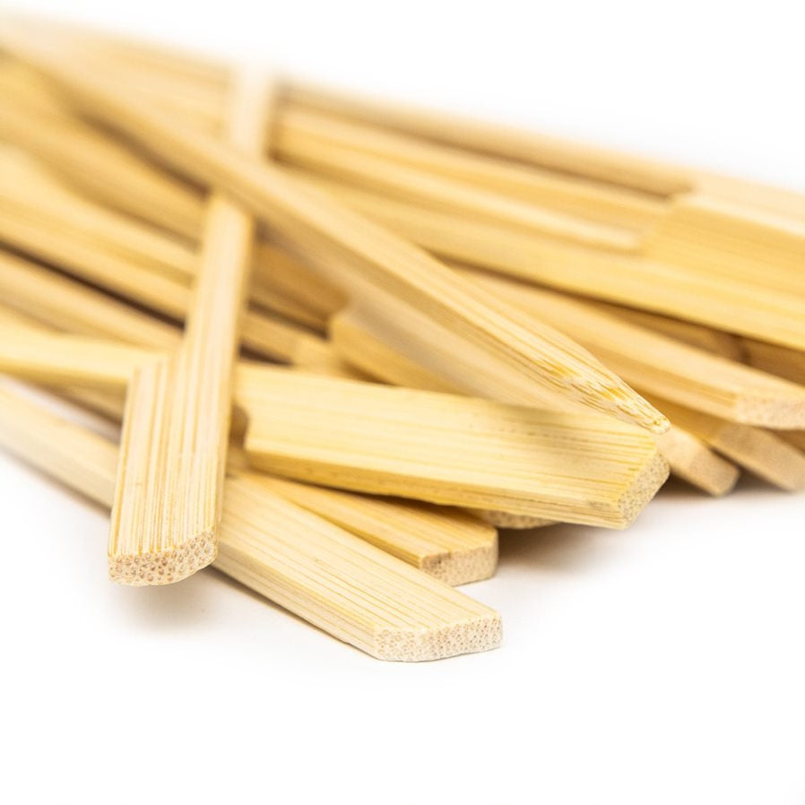 Agulhas para grelhar em bambu para espetos, largas, 30 unidades