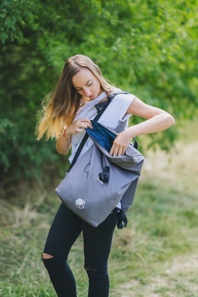 Monkey Mum® Mochila integrada em sarja para o porta-bebé Carrie - Brisa fresca