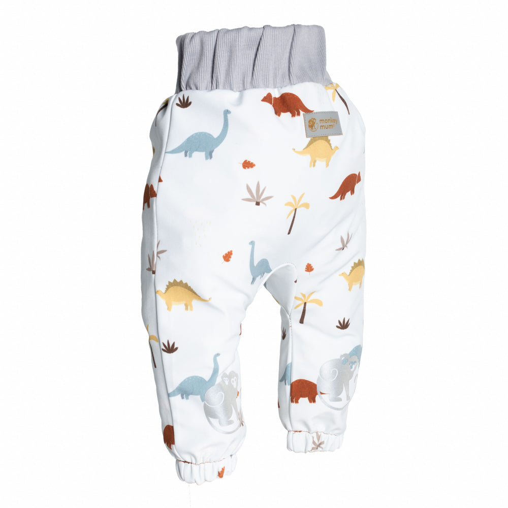 Calças de softshell para criança com membrana Monkey Mum® - História de dinossauros
