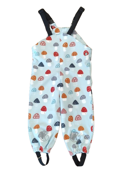 Monkey Mum® Jardineiras softshell com membrana - Cogumelos amanita multicoloridos