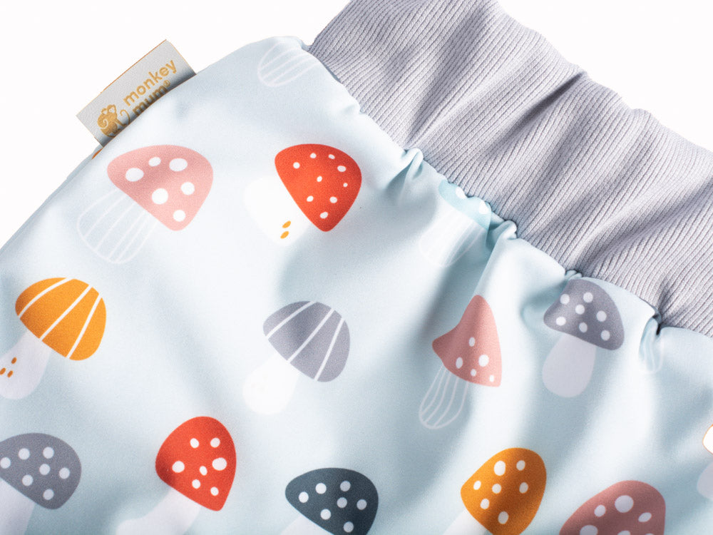 Calças de softshell para criança com membrana Monkey Mum® - Amanitas coloridos