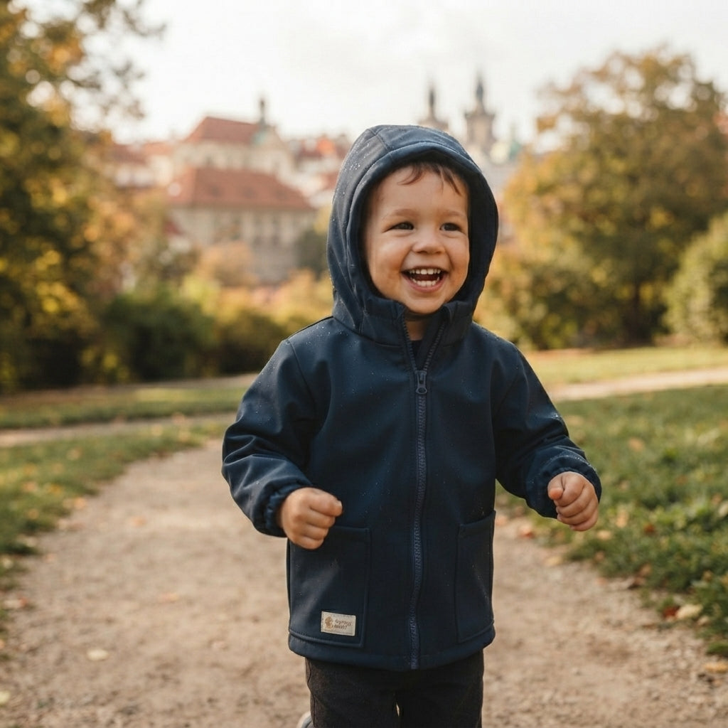 Casaco softshell infantil com membrana Monkey Mum® - Céu noturno
