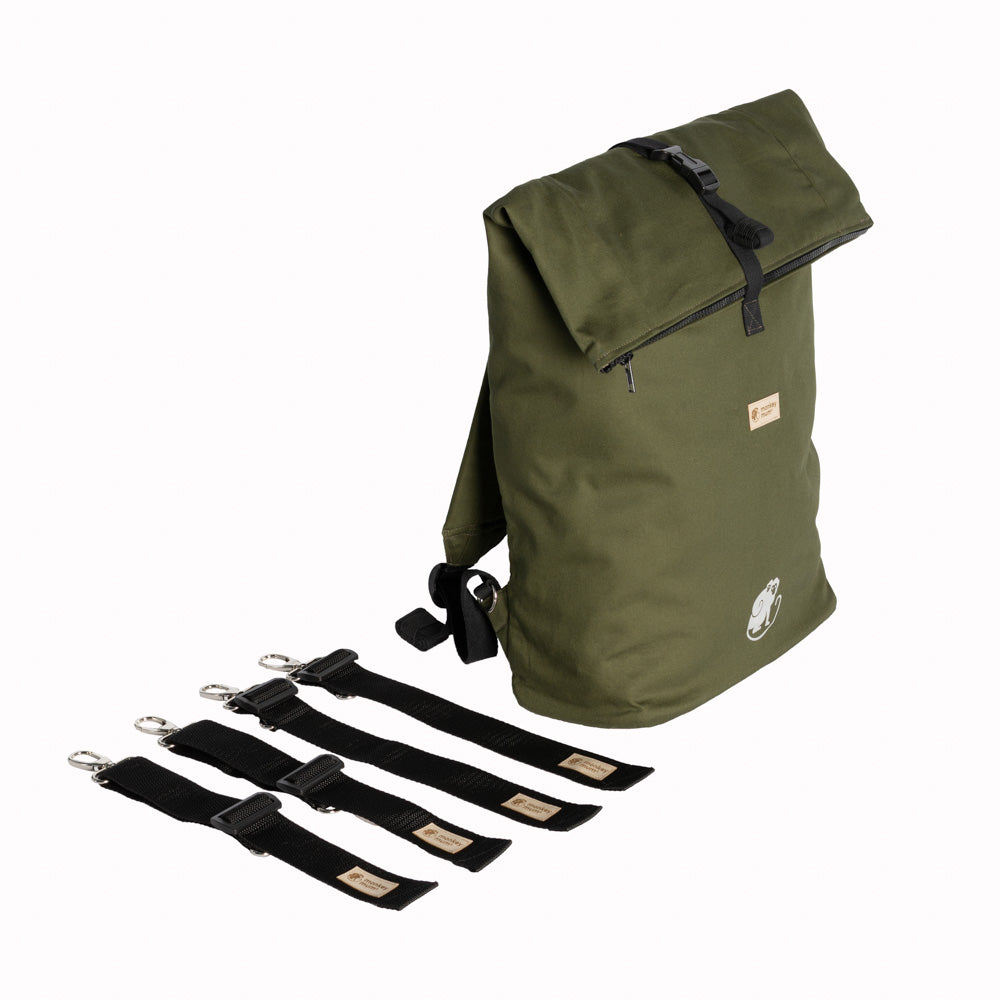 Monkey Mum® Mochila integrada em sarja para o porta-bebé Carrie - Cores da floresta