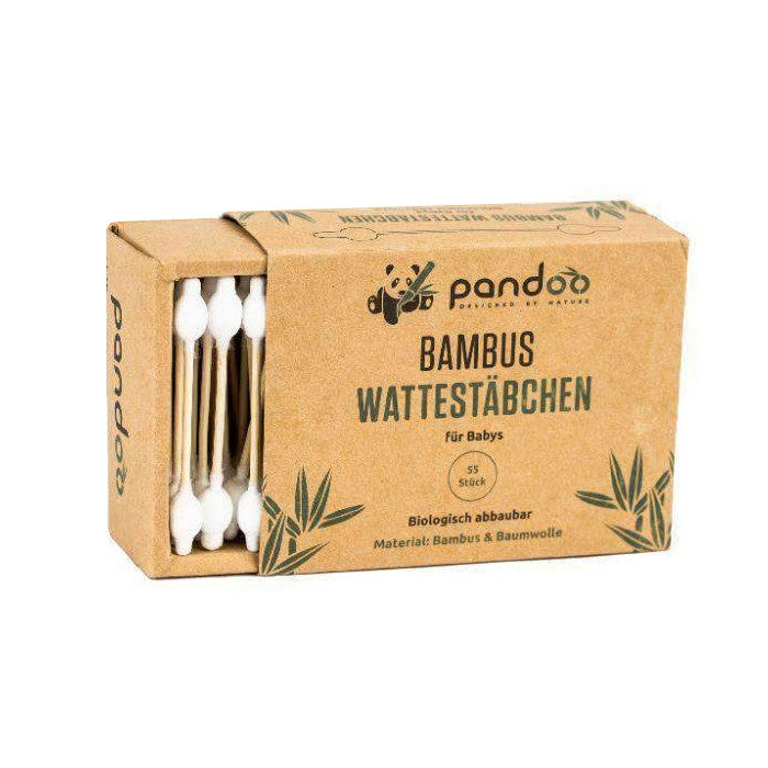Fones de ouvido infantis de bambu com algodão orgânico, 55 unidades