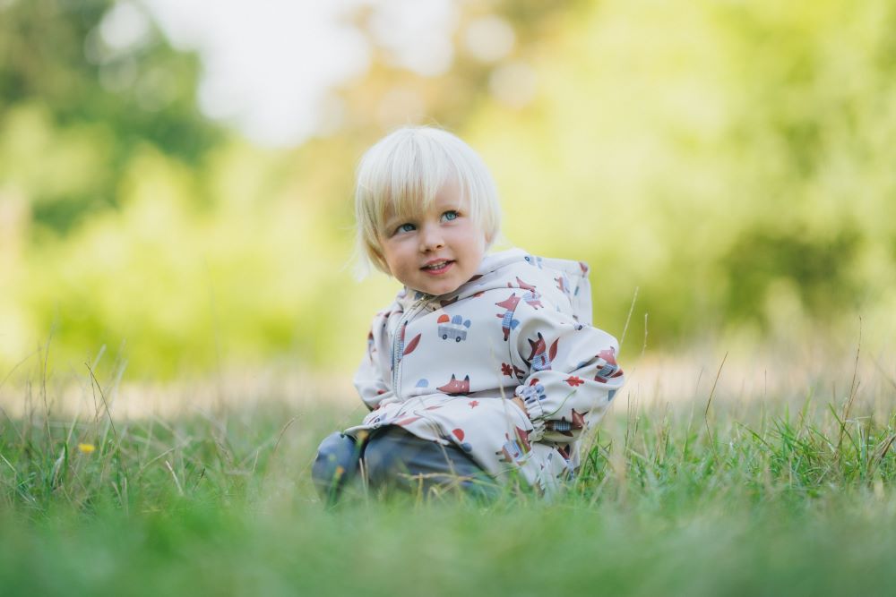 Casaco softshell infantil com membrana Monkey Mum® - Raposas nos cogumelos