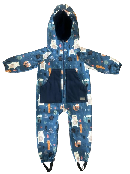 Monkey Mum® Fato-macaco em softshell com membrana – Animais noturnos - tam. 98/104, 110/116