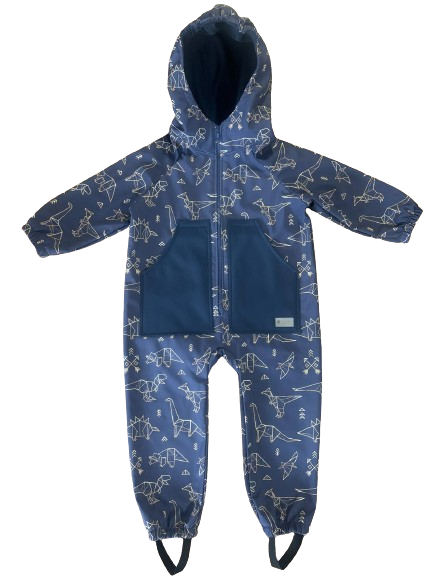 Monkey Mum® Macacão softshell com membrana – Constelação de dinossauros - tam. 98/104, 110/116