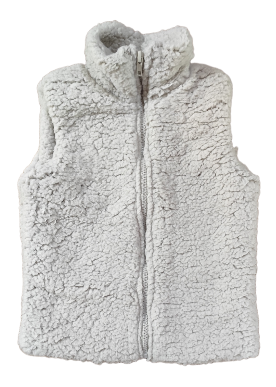 Colete de borreguito Monkey Mum®  - Cinzento-claro