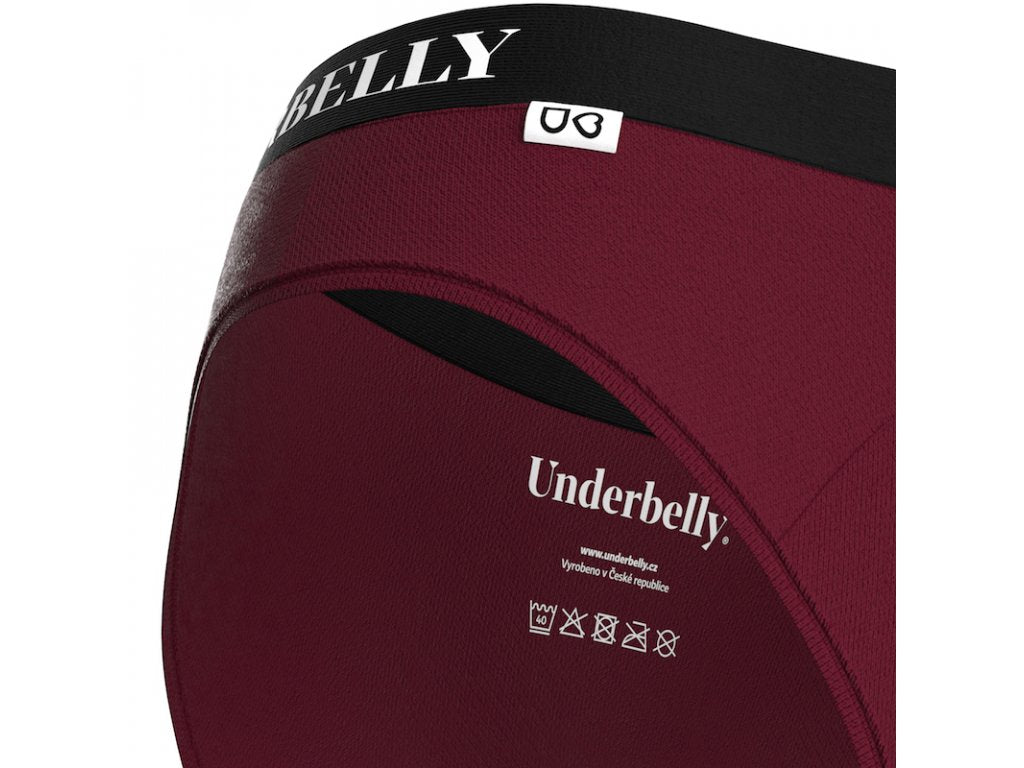 Calcinha menstrual Univers do ventre, Menstruação mais fraca - Borgonha