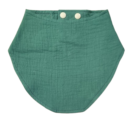 Babete de musselina Monkey Mum® - Verde escuro
