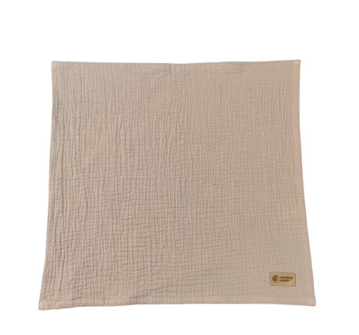 Fralda de musselina Monkey Mum® - Bege