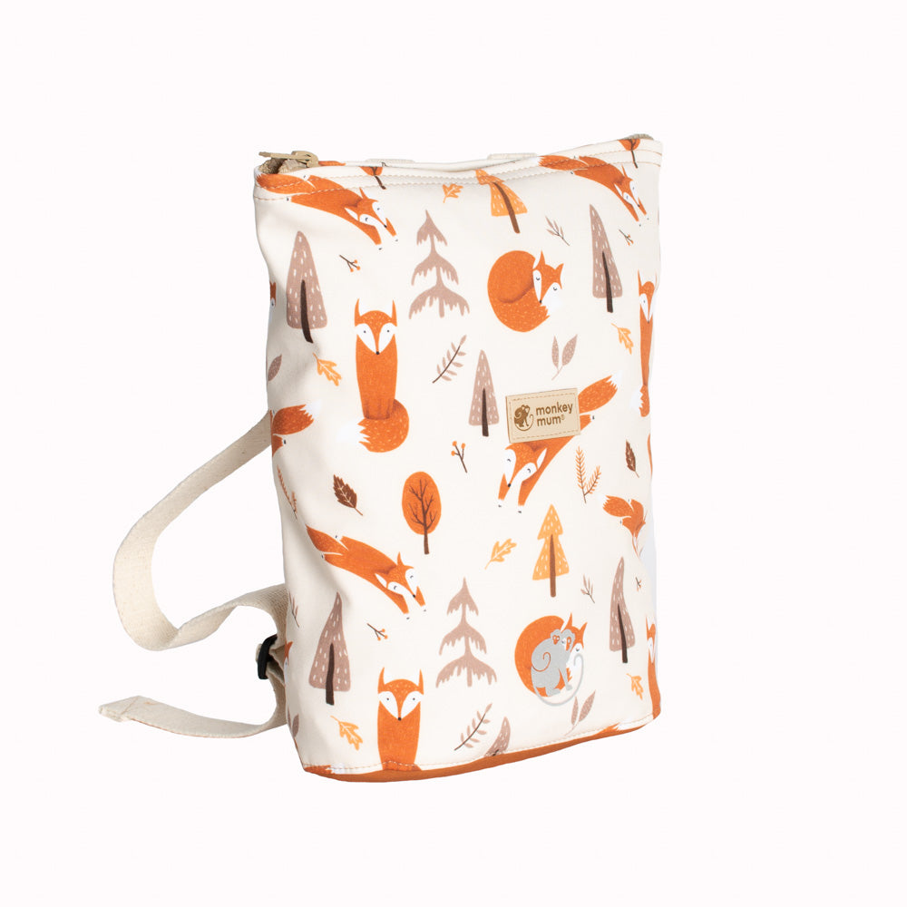 Mochila softshell infantil Monkey Mum® - Travessuras da raposa