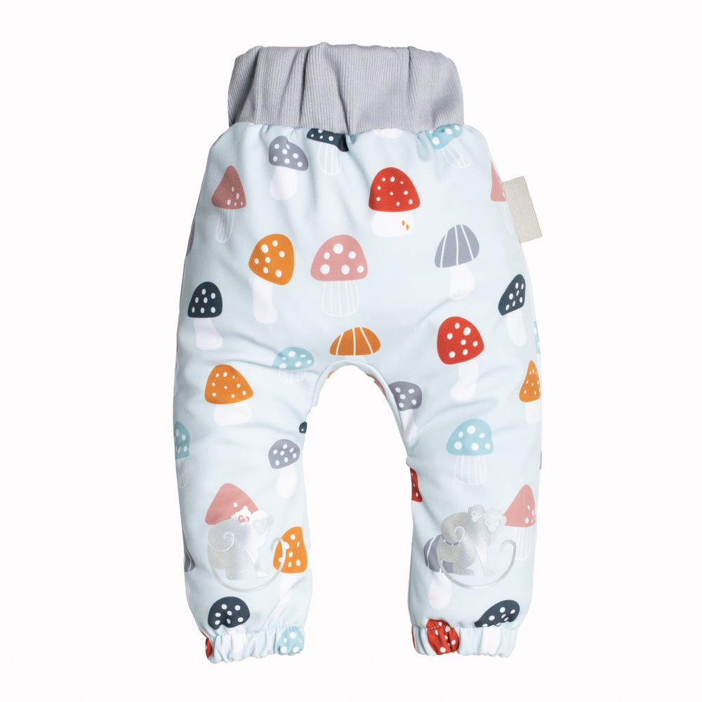 Calças de softshell para criança com membrana Monkey Mum® - Amanitas coloridos